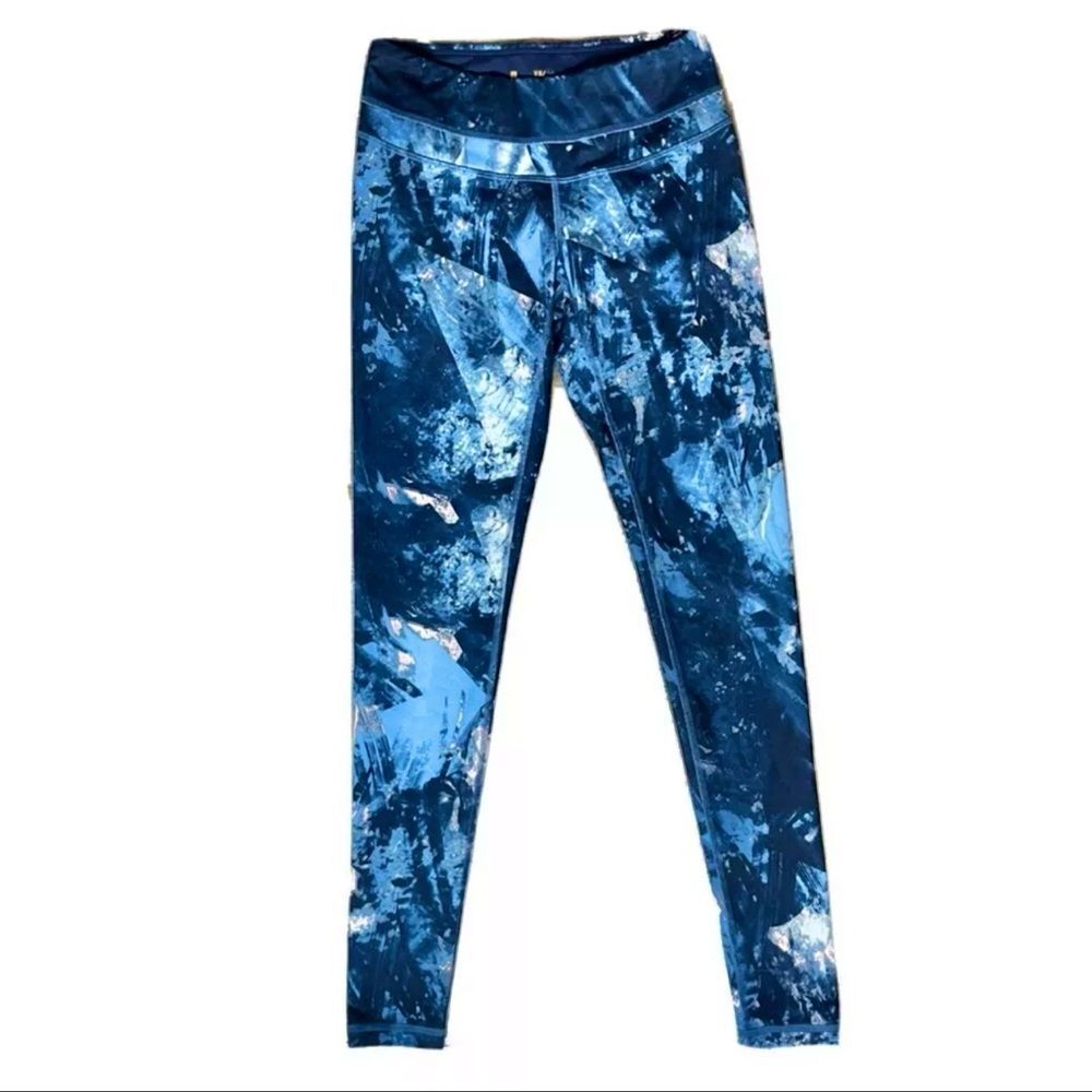 Lucy Pattern Baby Navy Blue Yoga Leggings Pants Sz XS